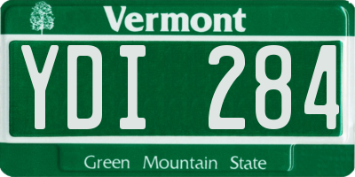 VT license plate YDI284