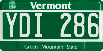 VT license plate YDI286