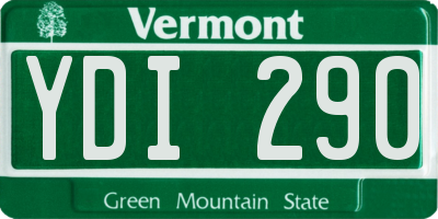 VT license plate YDI290