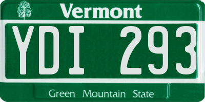 VT license plate YDI293