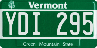 VT license plate YDI295