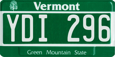VT license plate YDI296