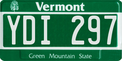 VT license plate YDI297