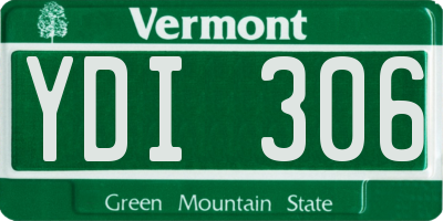 VT license plate YDI306