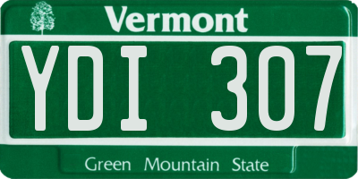 VT license plate YDI307