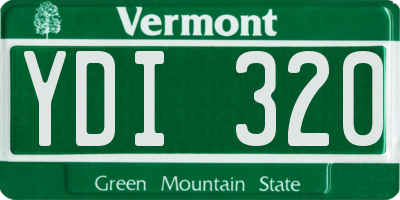 VT license plate YDI320