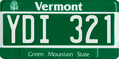 VT license plate YDI321