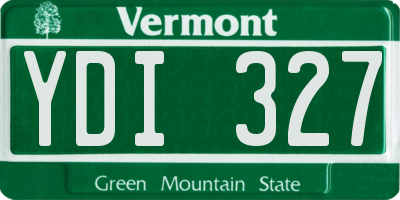 VT license plate YDI327