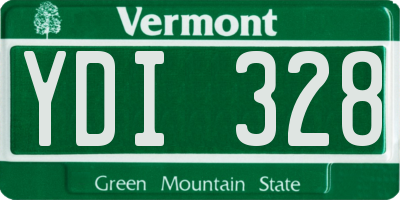 VT license plate YDI328