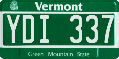 VT license plate YDI337