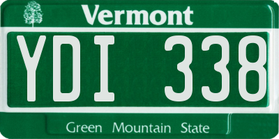VT license plate YDI338