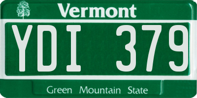 VT license plate YDI379