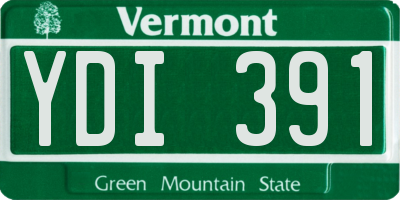 VT license plate YDI391