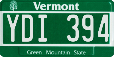 VT license plate YDI394