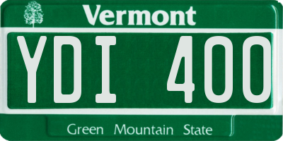 VT license plate YDI400