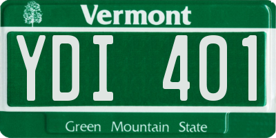 VT license plate YDI401