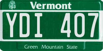 VT license plate YDI407