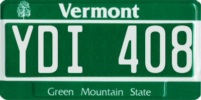 VT license plate YDI408