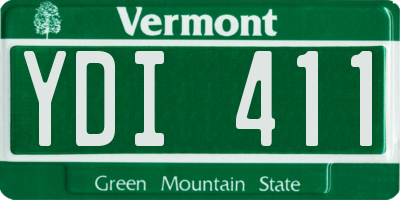 VT license plate YDI411