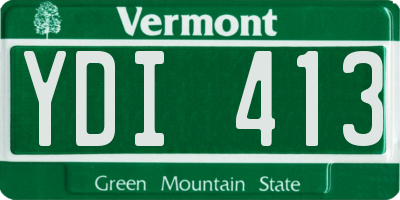 VT license plate YDI413
