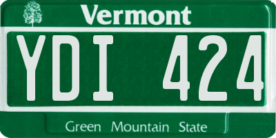 VT license plate YDI424