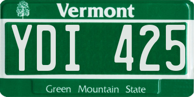 VT license plate YDI425