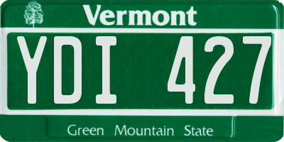 VT license plate YDI427