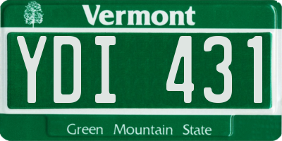 VT license plate YDI431