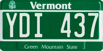 VT license plate YDI437
