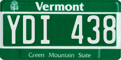 VT license plate YDI438