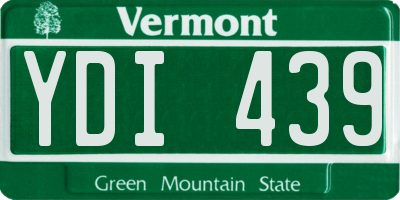 VT license plate YDI439