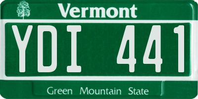 VT license plate YDI441