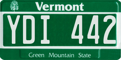 VT license plate YDI442