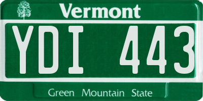 VT license plate YDI443