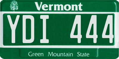 VT license plate YDI444