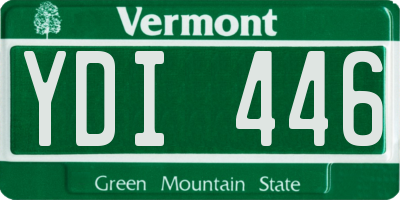 VT license plate YDI446