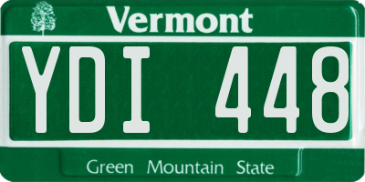VT license plate YDI448