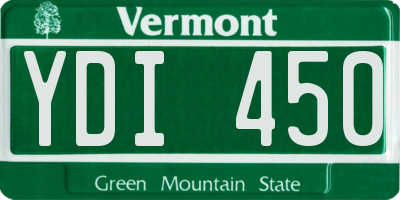 VT license plate YDI450