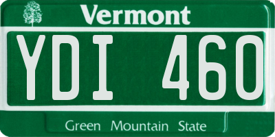 VT license plate YDI460