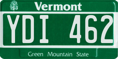VT license plate YDI462