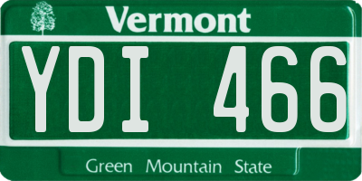 VT license plate YDI466