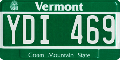 VT license plate YDI469