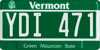 VT license plate YDI471