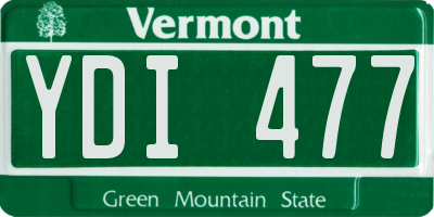 VT license plate YDI477