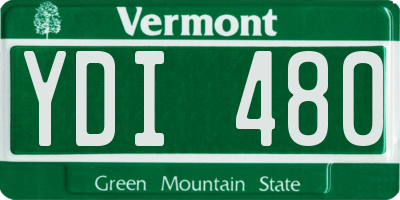 VT license plate YDI480