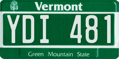 VT license plate YDI481