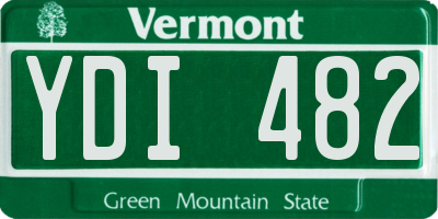 VT license plate YDI482