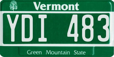 VT license plate YDI483