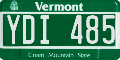 VT license plate YDI485