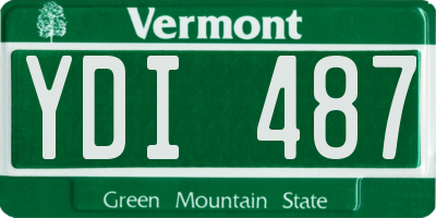 VT license plate YDI487